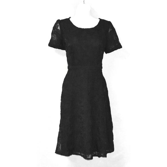 Sunday in Brooklyn Dresses & Skirts - A5 NEW ANTHROPOLOGIE SUNDAY IN BROOKLYN W/Lurex Black Floral Petite Dress Sz S